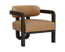 Sunpan 111585 - Madrone Lounge Chair - Brown - Ludlow Sesame Leather